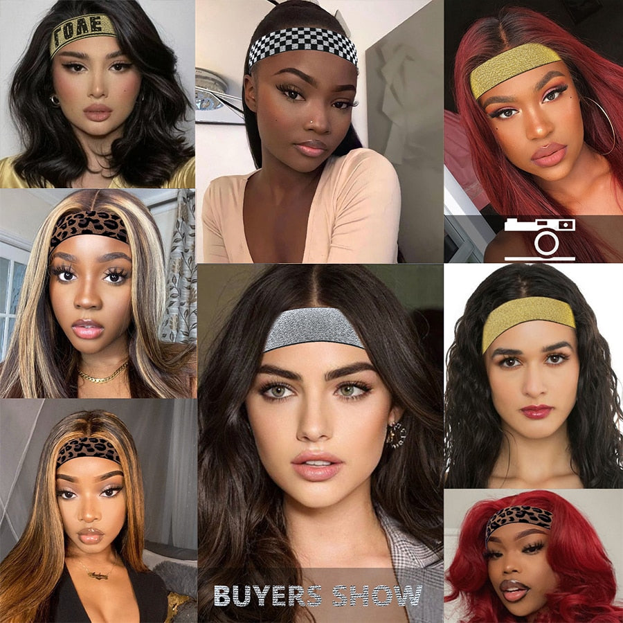 60CM Edges Hair Wrap Wig Band Multifunction Control Hair Brush For Wigs Double Sided Makeup Comb Professional Melt Band 4pcs/set
