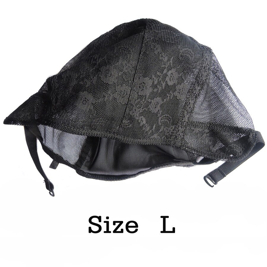 Adjustable Wig Caps For DIY Wig S/L/XL Base Cap Black Weaving Wig Tools Cap Lace Wig Caps Weave Cap For Making a Wig