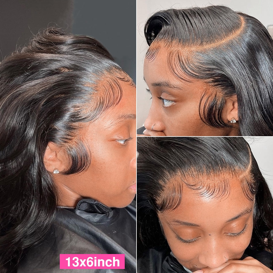13x6 Body Wave Lace Front Wig Full Lace Human Hair Wigs For Women Pre Plucked 13x4 30 34 Inch Hd Loose Wave 360 Lace Frontal Wig
