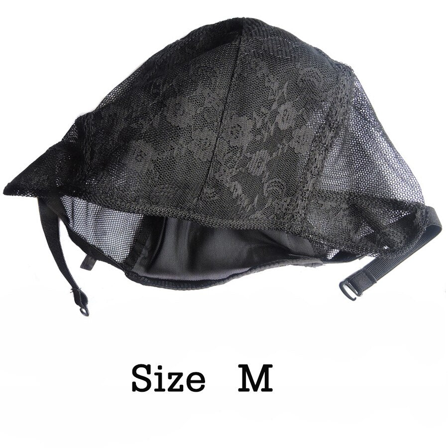 Adjustable Wig Caps For DIY Wig S/L/XL Base Cap Black Weaving Wig Tools Cap Lace Wig Caps Weave Cap For Making a Wig