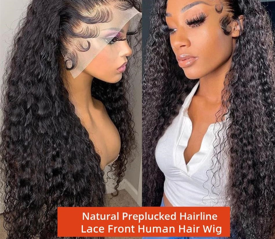 Hair Wigs Deep Part Curly Lace Front Human Hair Wigs For Women 13x4 HD Lace Frontal Wig Brazilian 4x4 Wig