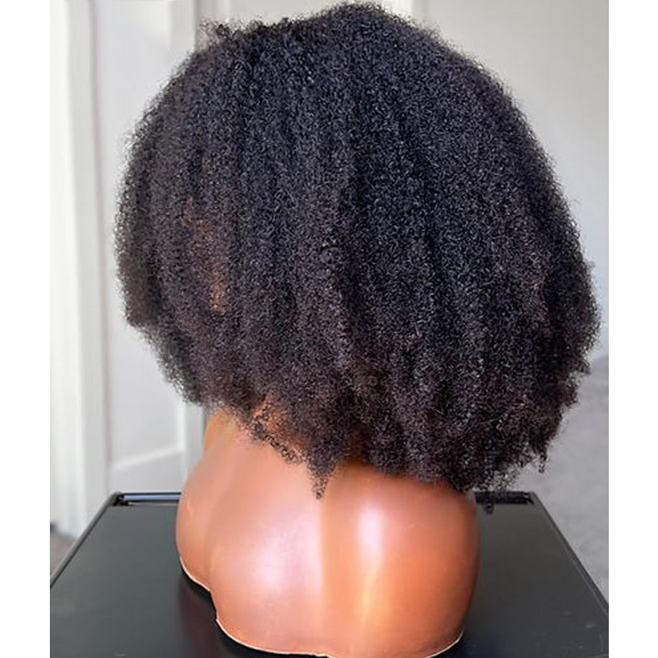 Short Bob Deep Free Part Afro Curly Black U Part Wig Brazilian Human Hair Wigs For Women with Baby Hair Glueless U Shape Wig