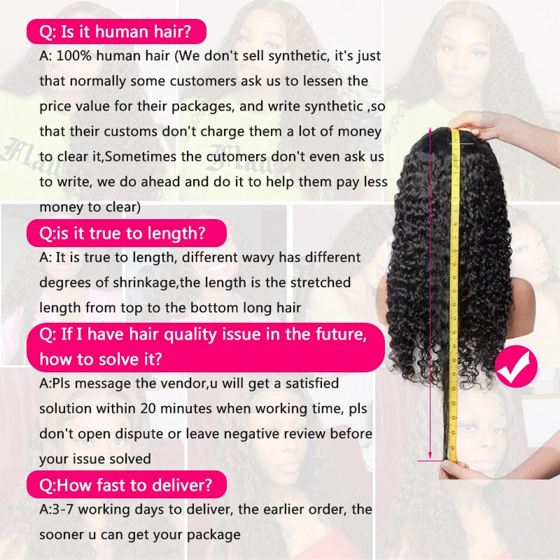 Chocolate Brown Lace Front Human Hair Wigs Deep Wave 13x4 HD Transparent Lace Frontal Wig Glueless Wig For Women