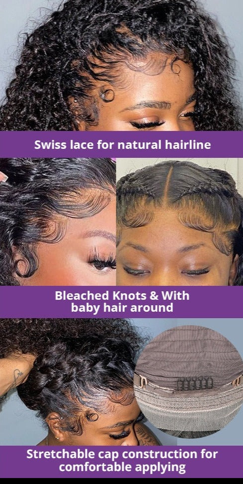 Hair Wigs Deep Part Curly Lace Front Human Hair Wigs For Women 13x4 HD Lace Frontal Wig Brazilian 4x4 Wig