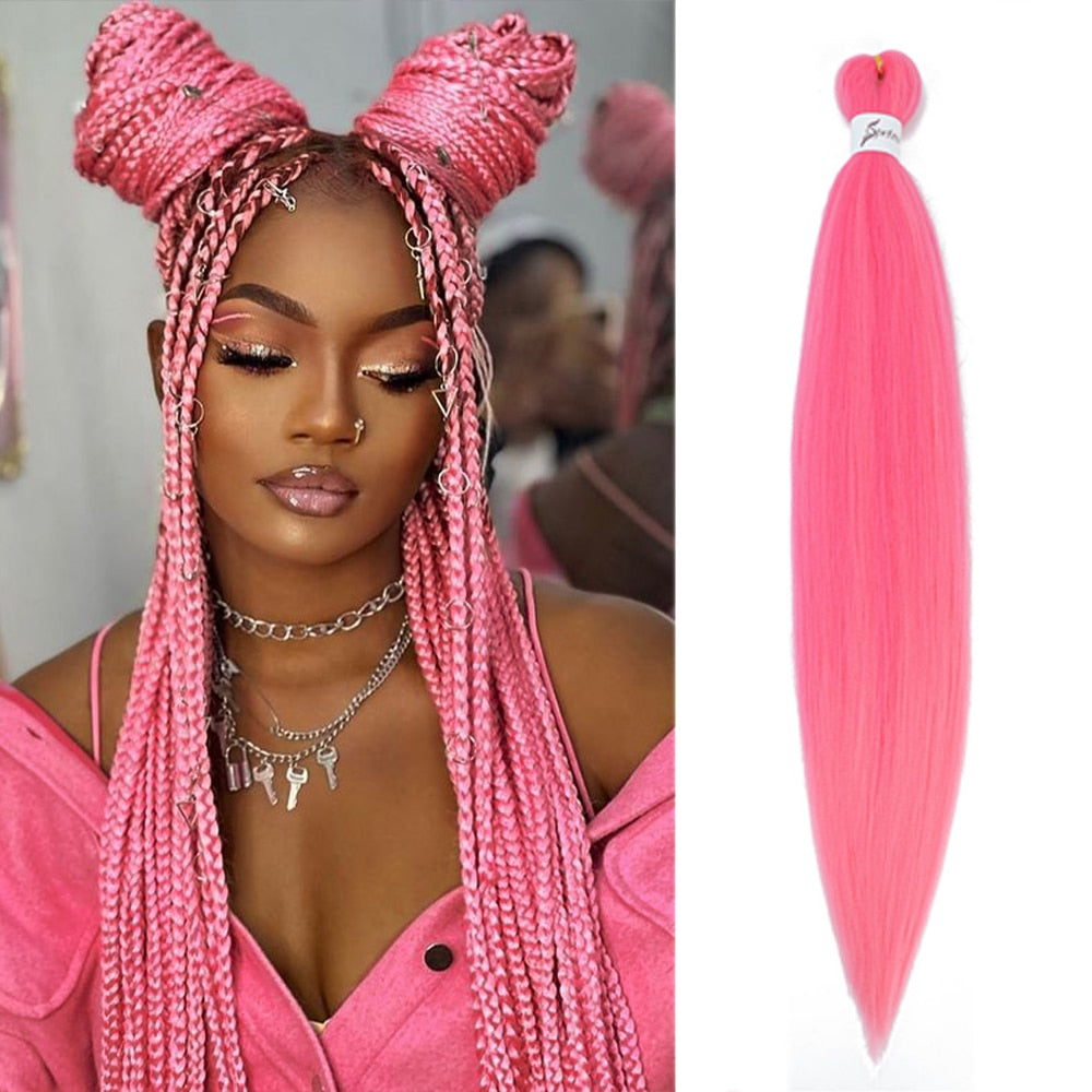 Synthetic Pre Stretched Braiding Hair Easy To Make Senegalese Box Braid Darker Wine Natural Soft EZ Braids Hair Bundles