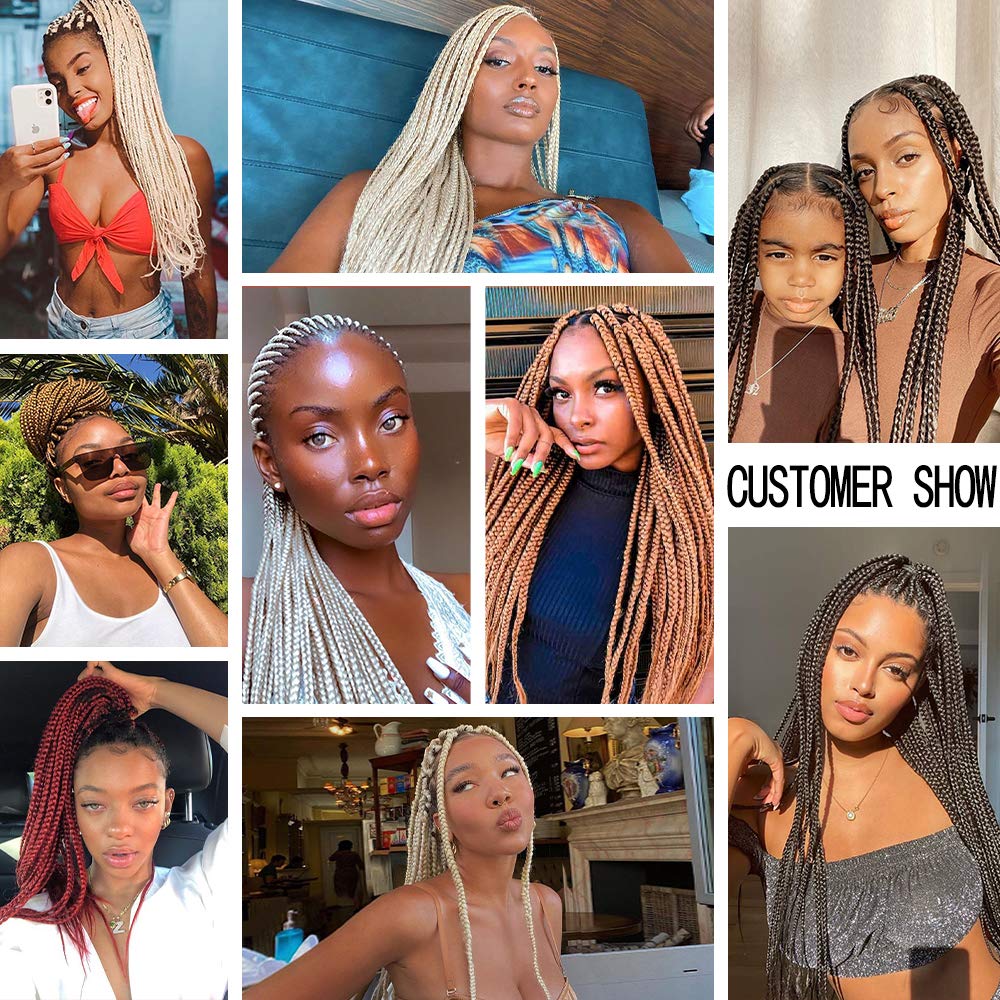 Synthetic Pre Stretched Braiding Hair Easy To Make Senegalese Box Braid Darker Wine Natural Soft EZ Braids Hair Bundles