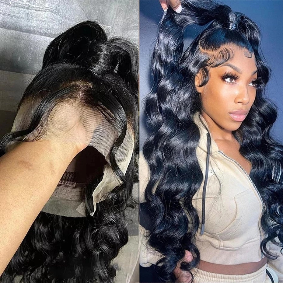 360 Full Lace Wig Human Hair Pre Plucked Body Wave Lace Front Wigs For Women HD 13x6 Frontal Wig Remy Human Hair Wigs Bling