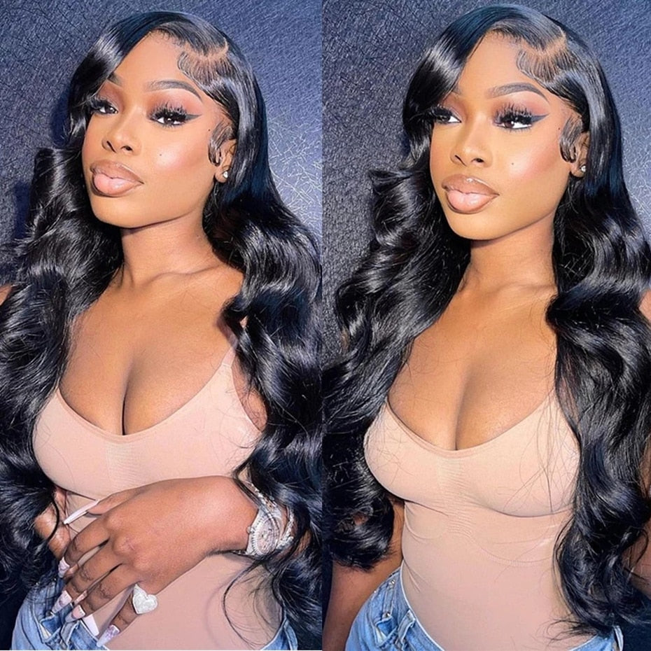 360 Full Lace Wig Human Hair Pre Plucked Body Wave Lace Front Wigs For Women HD 13x6 Frontal Wig Remy Human Hair Wigs Bling