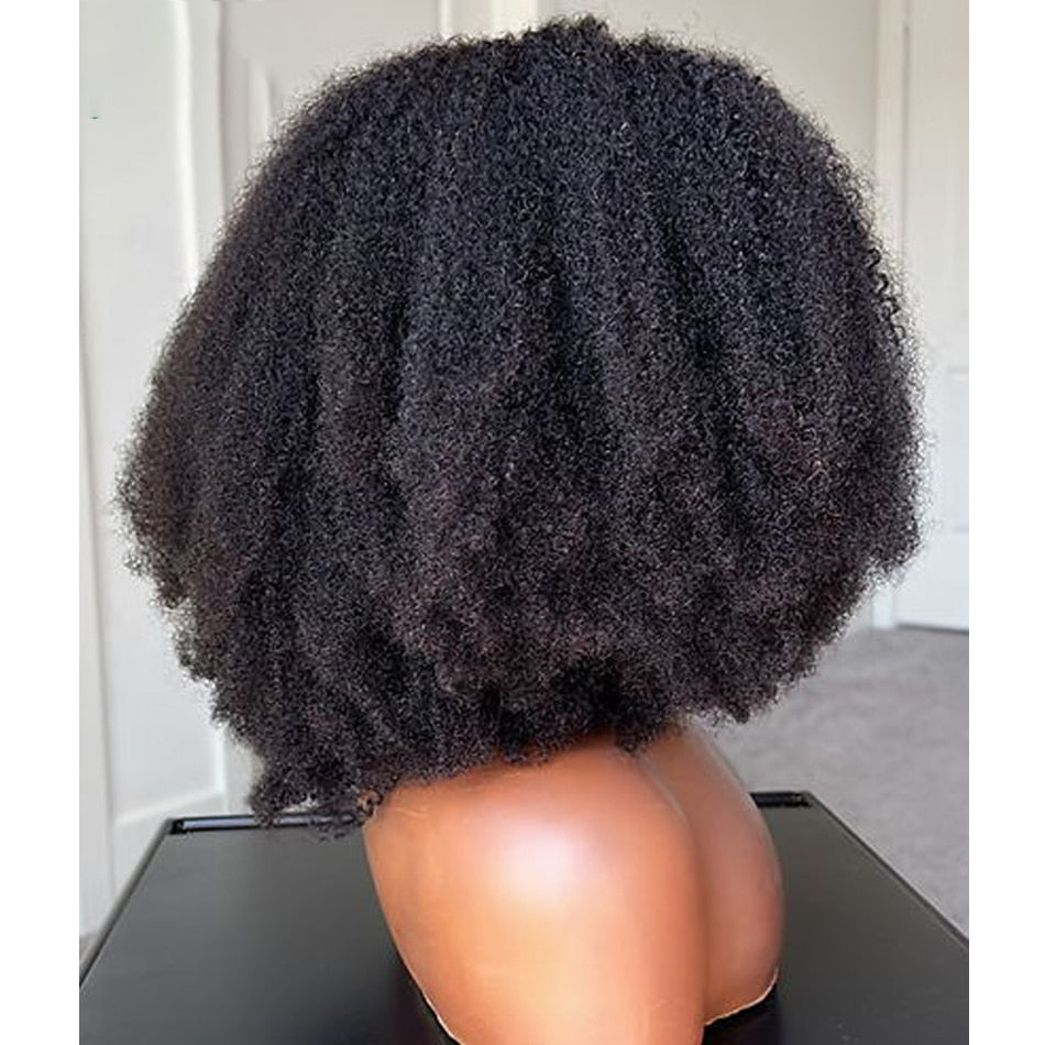 Short Bob Deep Free Part Afro Curly Black U Part Wig Brazilian Human Hair Wigs For Women with Baby Hair Glueless U Shape Wig