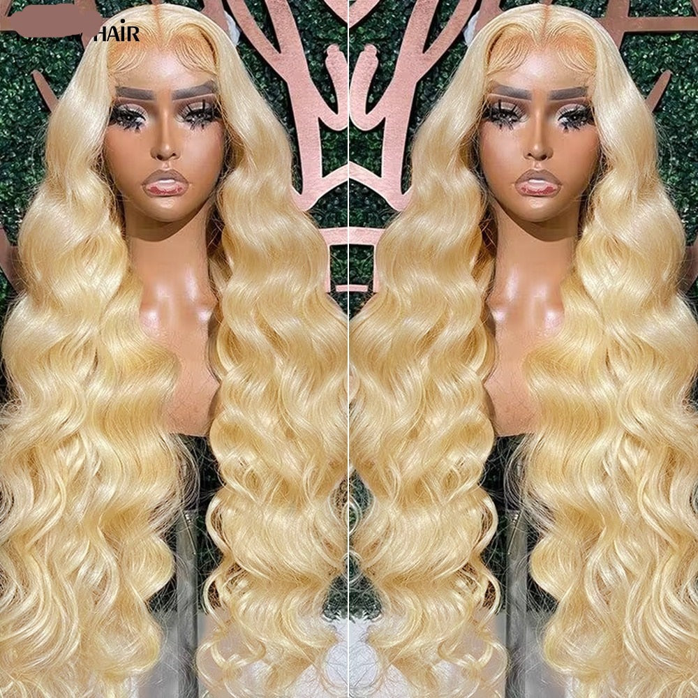 250 Density 13x6 Transparent HD Lace Frontal Wigs For Women Brazilian Remy 13x4 613 Blonde Body Wave Human Hair Wigs