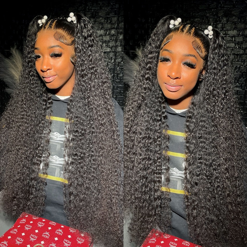 360 Full Lace Frontal Wig Human Hair Pre Plucked Brazilian Deep Wave Frontal Wig 13x4 HD Lace Front Human Hair Wigs For Women