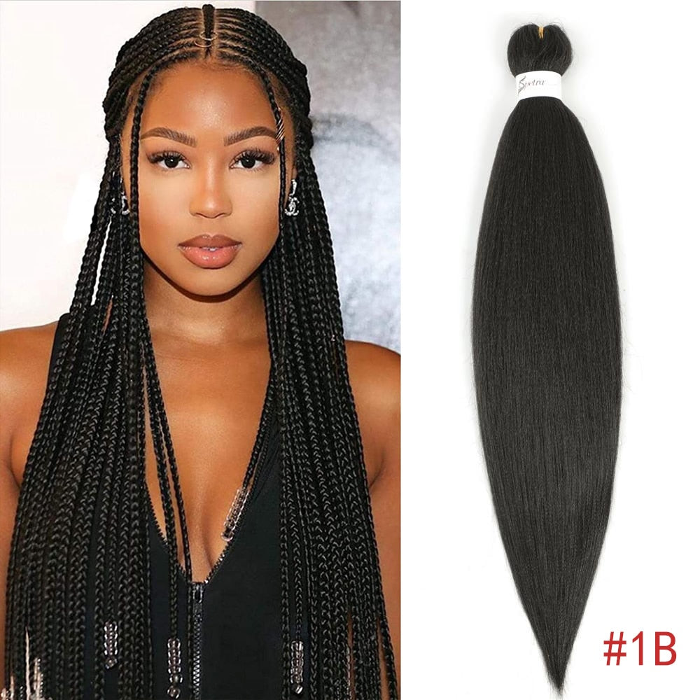 Synthetic Pre Stretched Braiding Hair Easy To Make Senegalese Box Braid Darker Wine Natural Soft EZ Braids Hair Bundles