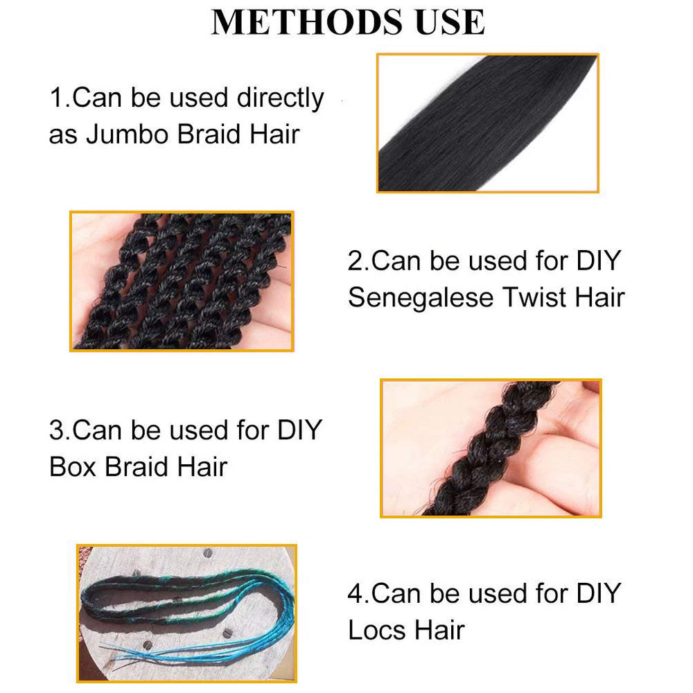 Synthetic Pre Stretched Braiding Hair Easy To Make Senegalese Box Braid Darker Wine Natural Soft EZ Braids Hair Bundles