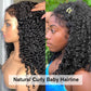13x6 Curly Baby Hair Edges Wig 30 34 Inch Deep Wave Curly Lace Front Human Hair Wigs Transparent HD Lace Frontal Closure Wig