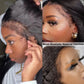 4C Hairline Edge Kinky Straight Wig Curly Baby Hair 13x4 HD Lace Frontal Wigs Brazilian Yaki Straight Wig Human Hair Ossilee