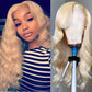613 Blonde 13x6 HD Transparent Lace Front Human Hair Wigs Body Wave Tuneful Peruvian Remy Human Hair Wig 180% Lace Frontal Wig