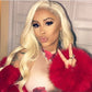 613 Blonde 13x6 HD Transparent Lace Front Human Hair Wigs Body Wave Tuneful Peruvian Remy Human Hair Wig 180% Lace Frontal Wig