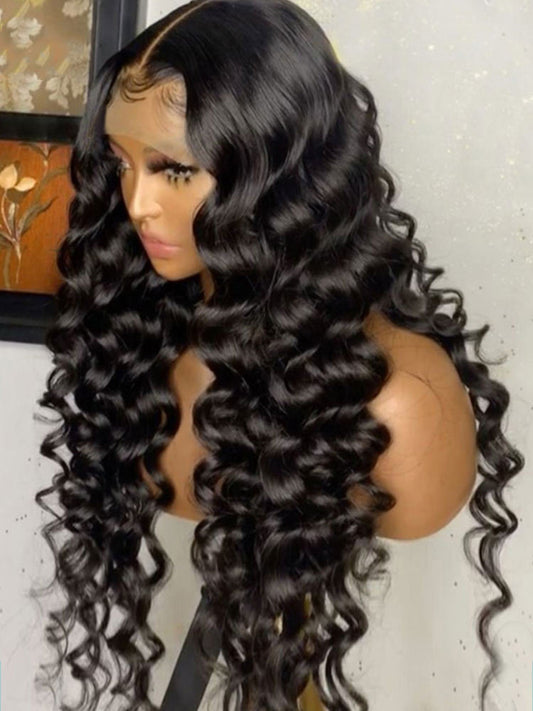 Loose Deep Wave Lace Front Human Hair Wigs For Women Brazilian Transparent Glueless 13x4 Human Hair Lace Frontal Wig Pre Plucked