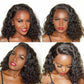 Water Wave Lace Front Wigs for Women Brazilian Closure Bob Wig 13x4 Transparent Lace Frontal Short Wigs Human Hair Pre Plucked