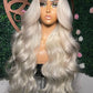 Platinum Ash Blonde Colored Lace Front Wig Pre Plucked 13X6 HD Transparent #60 White Lace Frontal Wigs For Women Human Hair