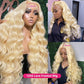250 Density 13x6 Transparent HD Lace Frontal Wigs For Women Brazilian Remy 13x4 613 Blonde Body Wave Human Hair Wigs