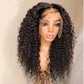 150 Density Deep Wave Glueless Curly Lace Front Wigs Water Natural Black Women Synthetic Hair Pre Plucked Daily Wig