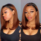 1b/30 Brown Color 13x4 Lace Short Bob Lace Front Wig Ombre Brown Natural Black Straight Short Bob With Baby Hair For Black Woman
