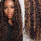 Deep Wave 4x4/13x4 Frontal Wig P4/27 Highlight Wig Ombre Color Lace Front Human Hair Wigs For Woman