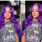 Violet Purple Color Full Lace 613 Wig 13x4  HD Transparent Lace Front Human Hair Wigs Body Wave 13x6 Lace Frontal Wig for Women