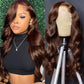Chocolate Brown 13x4 Lace Frontal Human Hair Wigs For Women Body Wave HD Transparent Lace Front Human Hair Wig