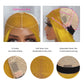 Lemon Yellow Bob Shoulder Length Straight Human Hair Lace Frontal Wig 13x4 Lace Front Silky Soft Peruvian Lace Wig