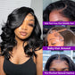 Body Wave Bob Wig Lace Front Human Hair Wigs 13x4 Short Bob HD Transparent Pre Plucked 4x4 Closure Lace Frontal Wig For Women