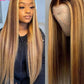 Hair Highlight Straight 13x4 Lace Front Human Hair Wigs Brazilian 4x4 Closure Wig 180 Density 5x5 Wig Ombre Lace Wig