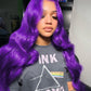 Violet Purple Color Full Lace 613 Wig 13x4  HD Transparent Lace Front Human Hair Wigs Body Wave 13x6 Lace Frontal Wig for Women