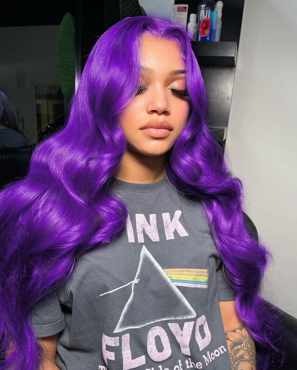 Violet Purple Color Full Lace 613 Wig 13x4  HD Transparent Lace Front Human Hair Wigs Body Wave 13x6 Lace Frontal Wig for Women