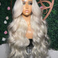 Platinum Ash Blonde Colored Lace Front Wig Pre Plucked 13X6 HD Transparent #60 White Lace Frontal Wigs For Women Human Hair