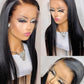 Dark Green Lace Front Wigs For Women Human Hair Pre Plucked Transparent Ombre Green Lace Frontal Wig with Roots Colored