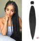 Synthetic Pre Stretched Braiding Hair Easy To Make Senegalese Box Braid Darker Wine Natural Soft EZ Braids Hair Bundles