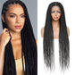 Synthetic Full Lace Front Knotless Box Braided Wigs 100% Hand-Braided Wigs for Black Women Lightweight Twist Braids Wigs