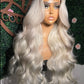 Platinum Ash Blonde Colored Lace Front Wig Pre Plucked 13X6 HD Transparent #60 White Lace Frontal Wigs For Women Human Hair