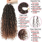 Synthetic Crochet Braids Hair Passion Twist River Goddess Braiding Hair Extension Ombre Brown Faux Locs With Curly Hair X-TRESS