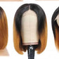 1b/30 Brown Color 13x4 Lace Short Bob Lace Front Wig Ombre Brown Natural Black Straight Short Bob With Baby Hair For Black Woman