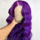 Violet Purple Color Full Lace 613 Wig 13x4  HD Transparent Lace Front Human Hair Wigs Body Wave 13x6 Lace Frontal Wig for Women